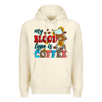 Sandshell my blood type is coffee Premium Hoodie - Zillion Design Studio