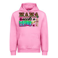 Fuchsia Pink mama needs a drink Urban Hoodie - Zillion Design Studio