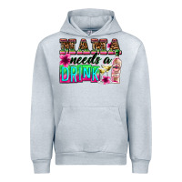 Heather Grey mama needs a drink Urban Hoodie - Zillion Design Studio