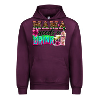 Mauve Wine mama needs a drink Urban Hoodie - Zillion Design Studio