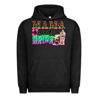Pigment Black mama needs a drink Urban Hoodie - Zillion Design Studio