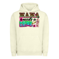 Pigment Pistachio mama needs a drink Urban Hoodie - Zillion Design Studio