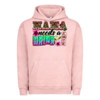 Pigment Salmon mama needs a drink Urban Hoodie - Zillion Design Studio