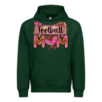 Forest Green football mom with leopard Urban Hoodie - Zillion Design Studio
