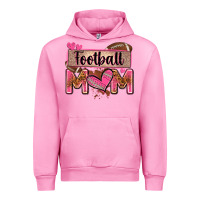 Fuchsia Pink football mom with leopard Urban Hoodie - Zillion Design Studio