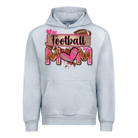 Heather Grey football mom with leopard Urban Hoodie - Zillion Design Studio
