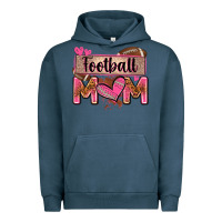 Pigment Midnight Navy football mom with leopard Urban Hoodie - Zillion Design Studio