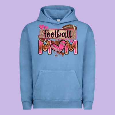 Football Mom With Leopard Urban Hoodie Designed By Zillion Design Studio