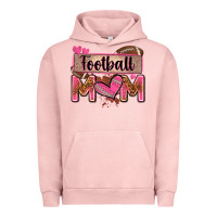 Pigment Salmon football mom with leopard Urban Hoodie - Zillion Design Studio