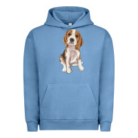 Pigment Pebble Blue beagle Urban Hoodie - RanaPortraitStore