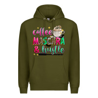 Army Green coffee mascara and hustle Premium Hoodie - Zillion Design Studio