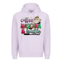 Lilac coffee mascara and hustle Premium Hoodie - Zillion Design Studio