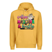 Mustard coffee mascara and hustle Premium Hoodie - Zillion Design Studio