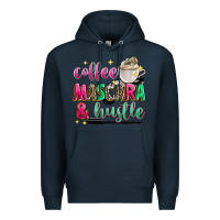 Navy coffee mascara and hustle Premium Hoodie - Zillion Design Studio