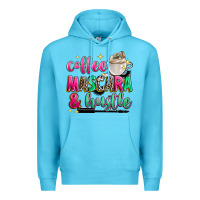 Ocean Blue coffee mascara and hustle Premium Hoodie - Zillion Design Studio