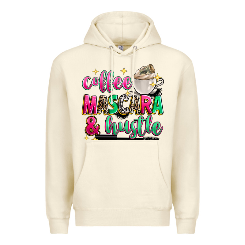 Coffee Mascara And Hustle Premium Hoodie by Zillion Design Studio | Teevron
