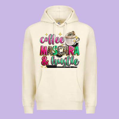 Coffee Mascara And Hustle Premium Hoodie Designed By Zillion Design Studio