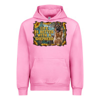 Fuchsia Pink life is better with a shepperd Urban Hoodie - RanaPortraitStore