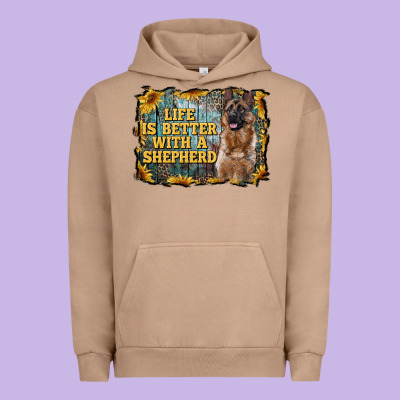 Life Is Better With A Shepperd Urban Hoodie Designed By Ranaportraitstore