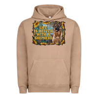 Pigment Burro life is better with a shepperd Urban Hoodie - RanaPortraitStore