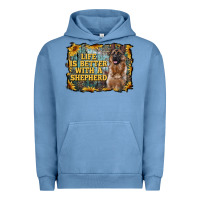Pigment Pebble Blue life is better with a shepperd Urban Hoodie - RanaPortraitStore