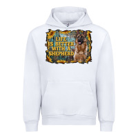 White life is better with a shepperd Urban Hoodie - RanaPortraitStore