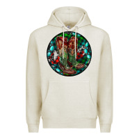 Oatmeal Heather Christmas Cowboy Boots Premium Hoodie - RanaPortraitStore