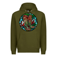 Army Green Christmas Cowboy Boots Premium Hoodie - RanaPortraitStore