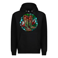 Black Christmas Cowboy Boots Premium Hoodie - RanaPortraitStore