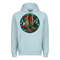 Blue Mist Christmas Cowboy Boots Premium Hoodie - RanaPortraitStore