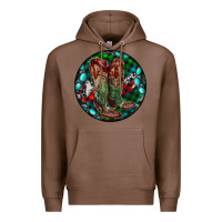 Chestnut Christmas Cowboy Boots Premium Hoodie - RanaPortraitStore