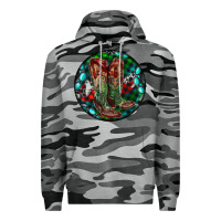 Slate Camo Christmas Cowboy Boots Premium Hoodie - RanaPortraitStore