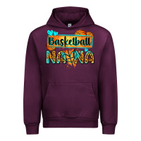 Mauve Wine basketball nana with leopard Urban Hoodie - Zillion Design Studio