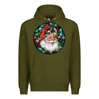 Army Green Christmas Santa Claus Premium Hoodie - RanaPortraitStore