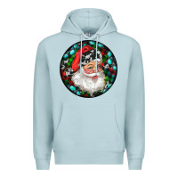 Blue Mist Christmas Santa Claus Premium Hoodie - RanaPortraitStore