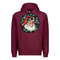 Burgundy Christmas Santa Claus Premium Hoodie - RanaPortraitStore