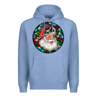 Colony Blue Christmas Santa Claus Premium Hoodie - RanaPortraitStore