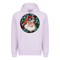 Lilac Christmas Santa Claus Premium Hoodie - RanaPortraitStore