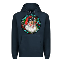 Navy Christmas Santa Claus Premium Hoodie - RanaPortraitStore