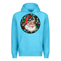 Ocean Blue Christmas Santa Claus Premium Hoodie - RanaPortraitStore