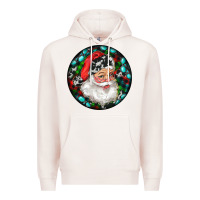 Pale Pink Christmas Santa Claus Premium Hoodie - RanaPortraitStore