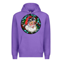 Purple Christmas Santa Claus Premium Hoodie - RanaPortraitStore