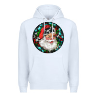 White Christmas Santa Claus Premium Hoodie - RanaPortraitStore