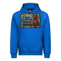 Cobalt life is better with a labrador Urban Hoodie - RanaPortraitStore