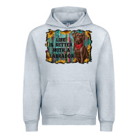 Heather Grey life is better with a labrador Urban Hoodie - RanaPortraitStore