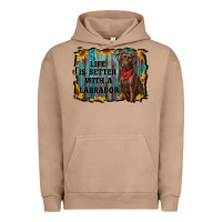 Pigment Burro life is better with a labrador Urban Hoodie - RanaPortraitStore