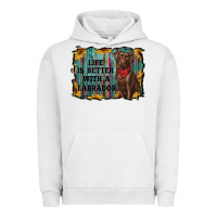 Pigment Lunar Rock life is better with a labrador Urban Hoodie - RanaPortraitStore