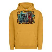 Pigment Peanut Butter life is better with a labrador Urban Hoodie - RanaPortraitStore