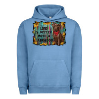 Pigment Pebble Blue life is better with a labrador Urban Hoodie - RanaPortraitStore