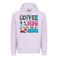 Lilac coffee is a hug in a Premium Hoodie - Zillion Design Studio